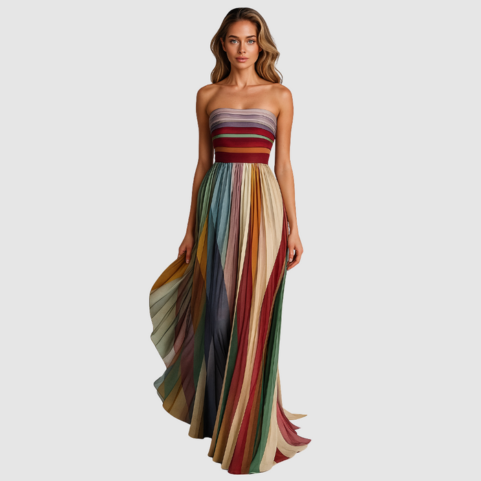 Sarah | Sleeveless Colourful Dress