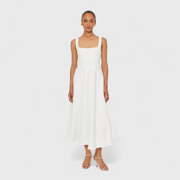 Adeline | Timeless Square-Neck Midi Dress