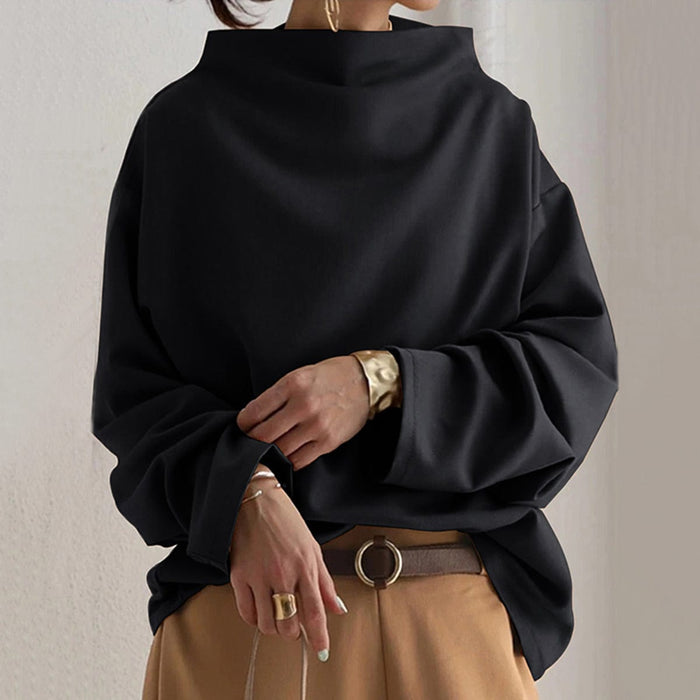 Black High-Neck Top