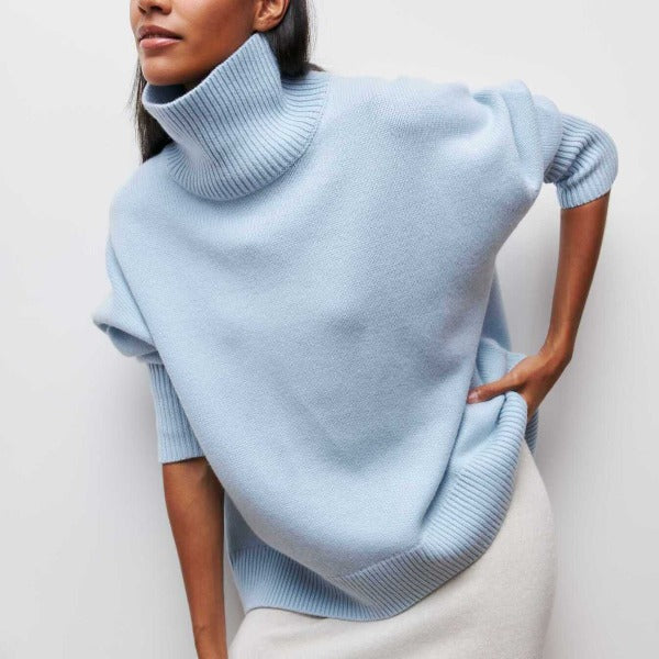 Sky Blue Turtleneck Jumper