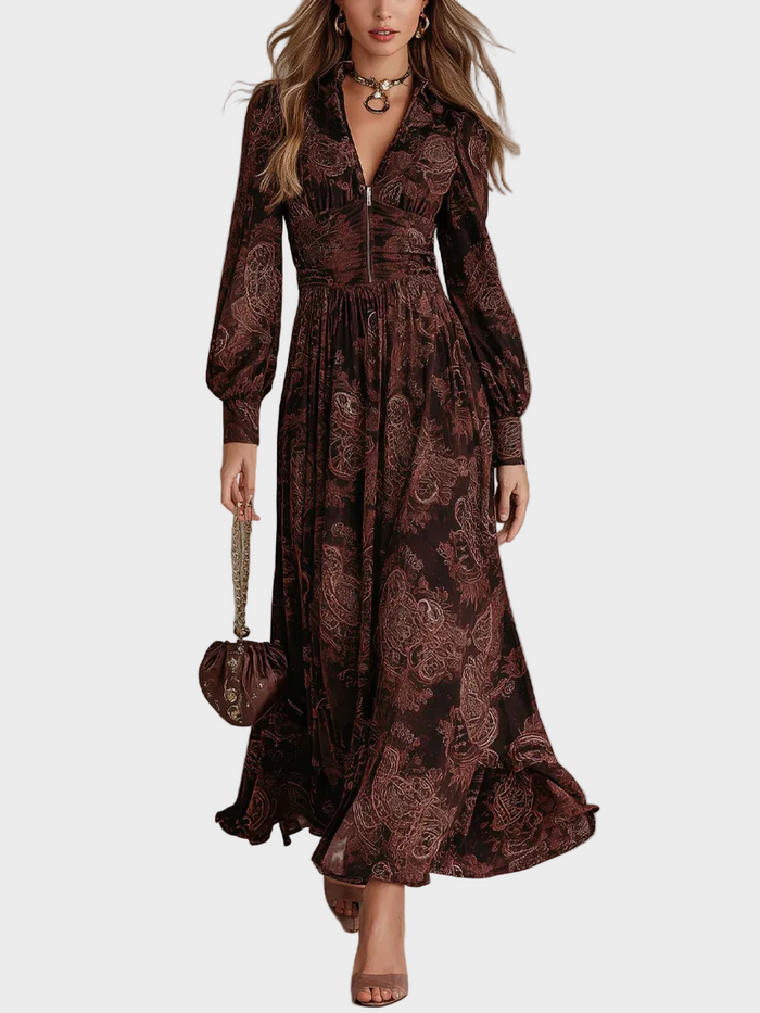 Waist-Defined Maxi Dress