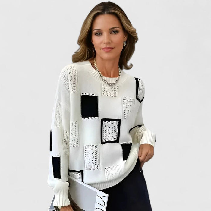 Black and White Checkerboard Jumper