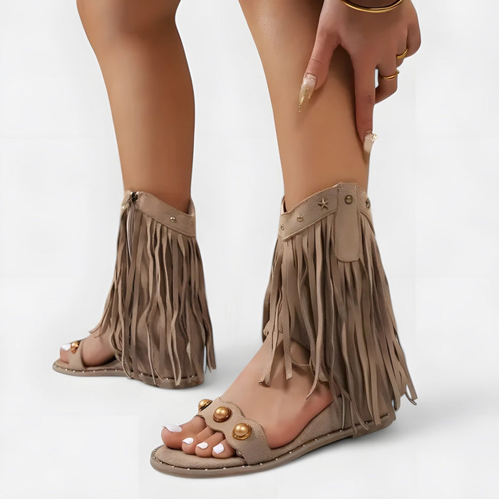 Alba | Women's Chic Fringed Sandals