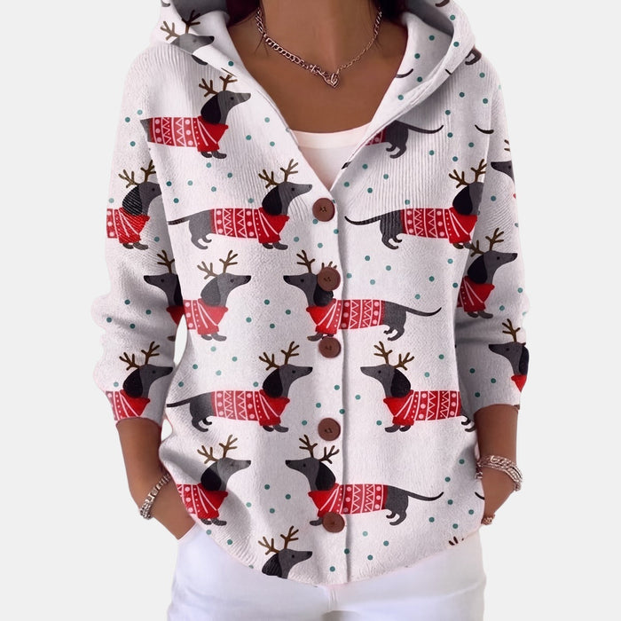 Colourful Cats Hooded Cardigan