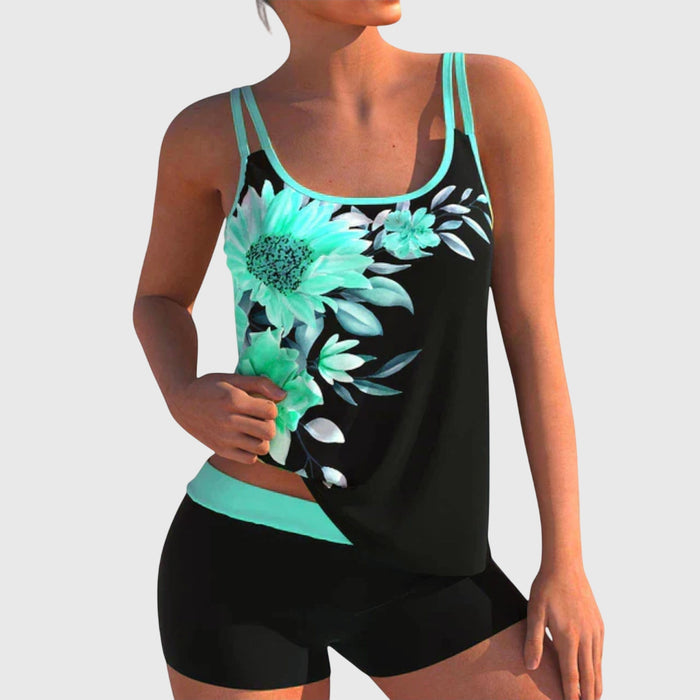 Two-Piece Floral Swimsuit