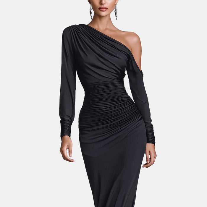 Emmy | Draped Satin Mermaid Dress