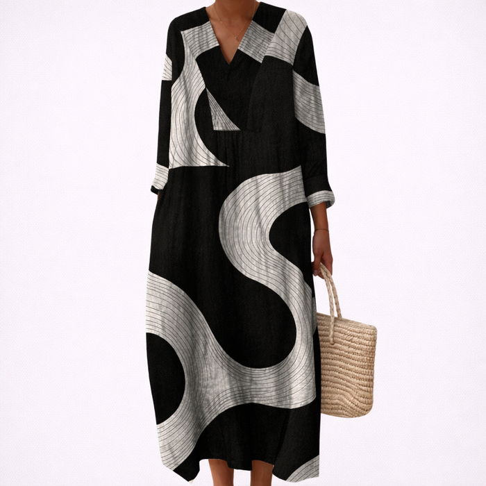 Eva | Women's Flattering Printed Summer Dress
