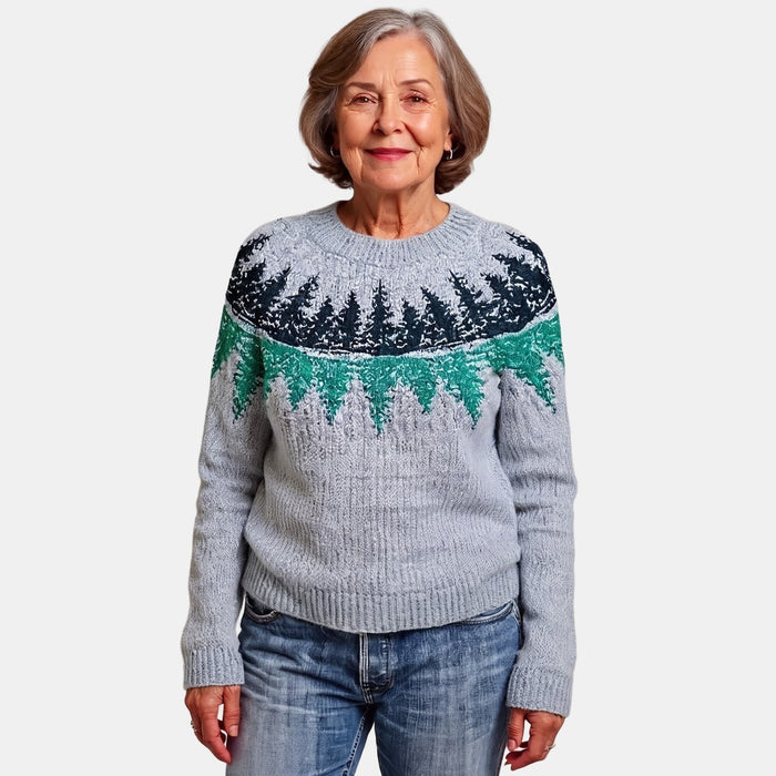 Grey Fir Nordic Jumper