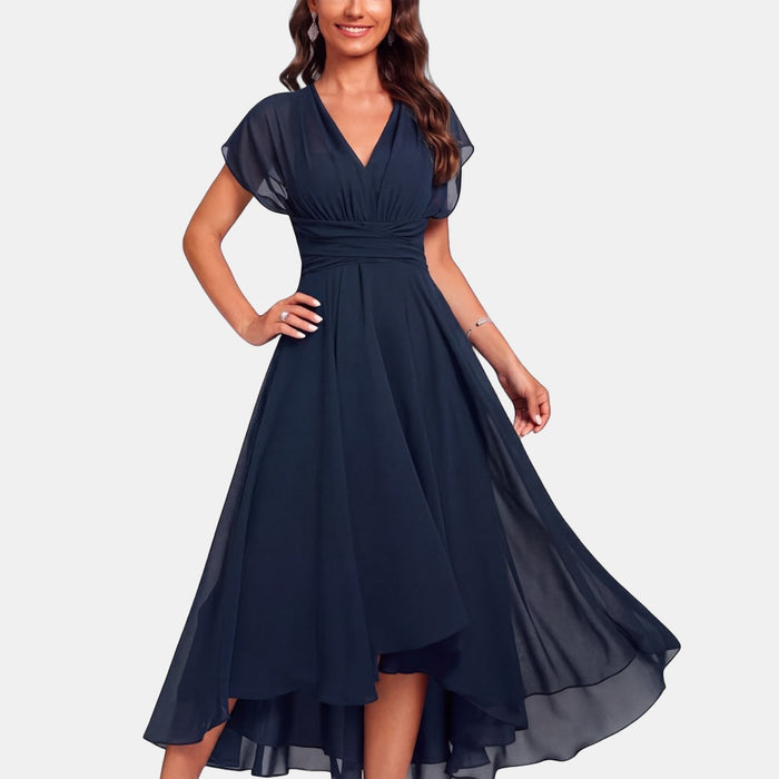 Joan | Flowy V-Neck Evening Dress