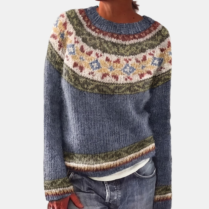Olive Diamond Nordic Jumper