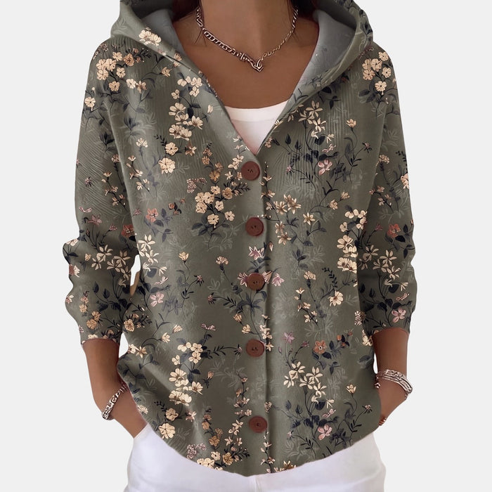 Olive Floral Cardigan