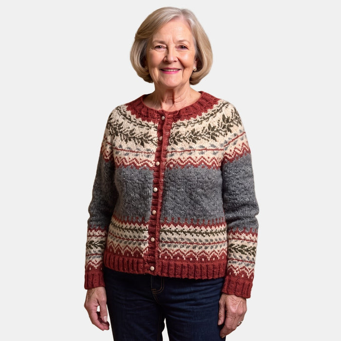 Red Earth Nordic Cardigan