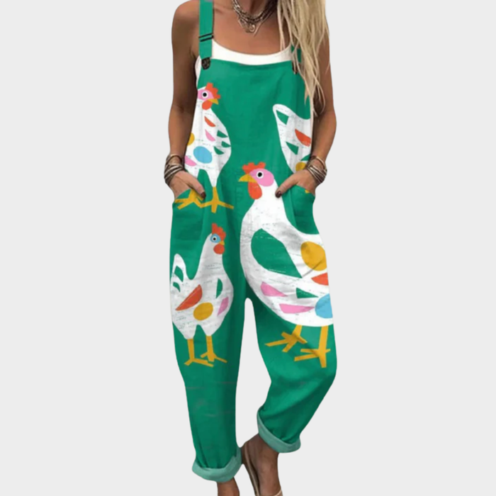 Seraphina | Women's Bright Playful Meadow Green Overalls