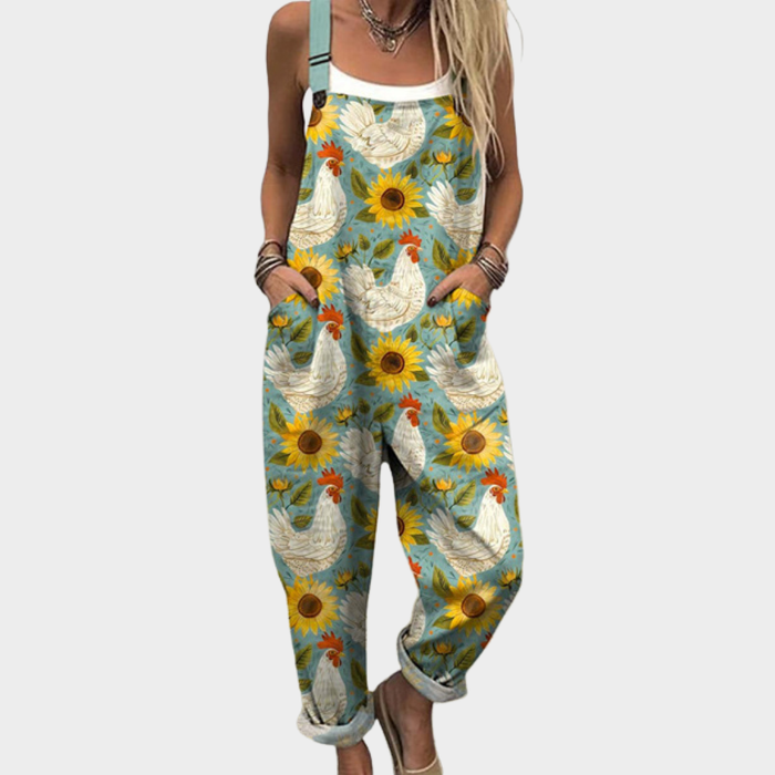 Suzanne | Women's Radiant Country Sunflower Overalls