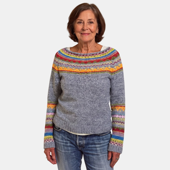 Warm Stripe Nordic Jumper