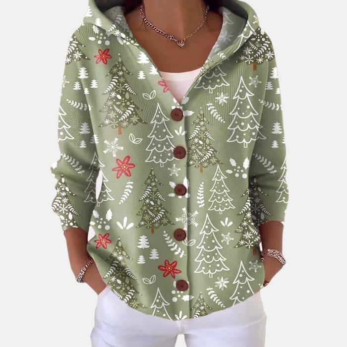 White Forest Hooded Cardigan
