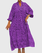 Maxi Dress with Elegant Print