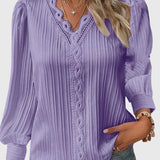Bertie | Puff-Sleeve V-Neck Blouse