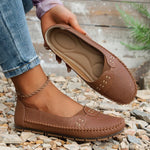 Dawn | Perforated Slip-On Flats with a Stitched Trim