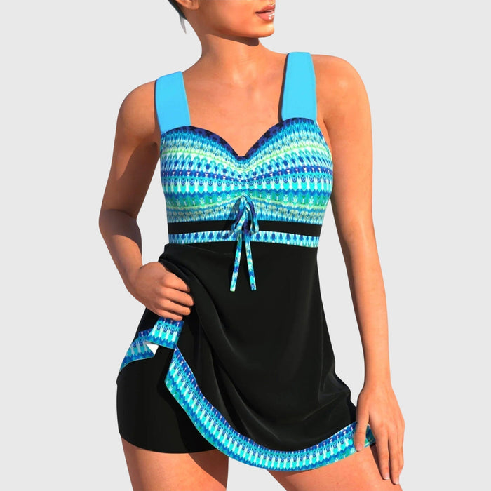 Colourful Two-Piece Swimsuit Set