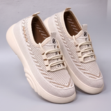 Annette | Slip-On Knit Sneakers with Elastic Ties