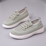 Annette | Slip-On Knit Sneakers with Elastic Ties