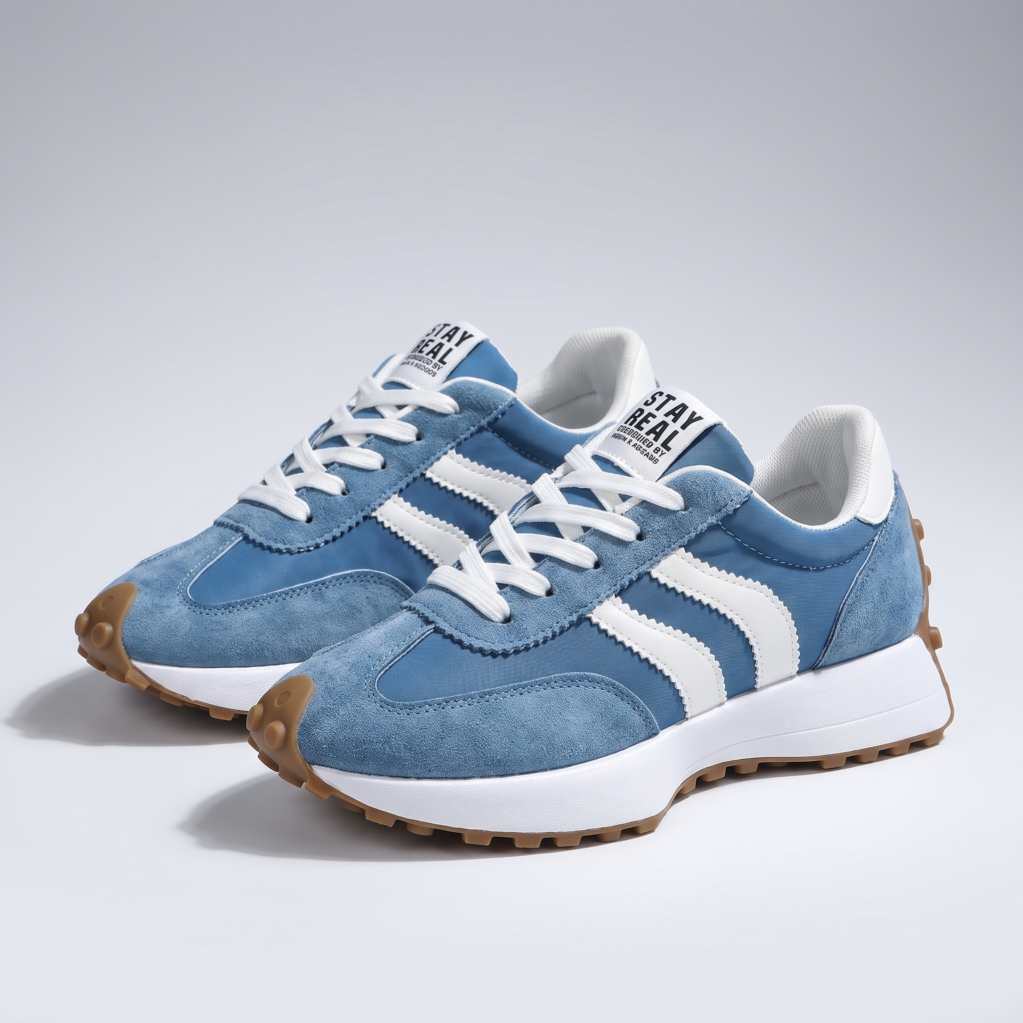 Avery | Comfort Trainers with a Padded Collar Blue, photo studio
