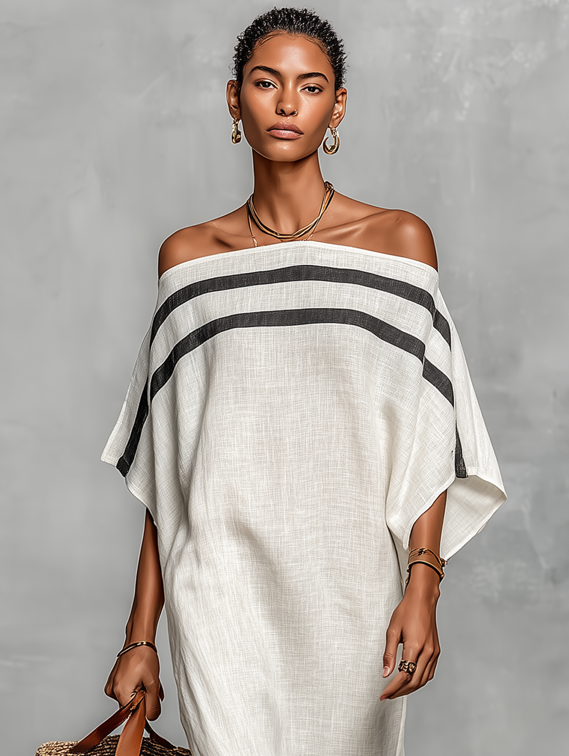 Lindsay | Oversized Off-the-Shoulder Maxi Dress