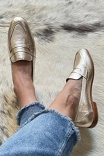 Roxane | Slip-On Penny Loafers with a Flat Sole