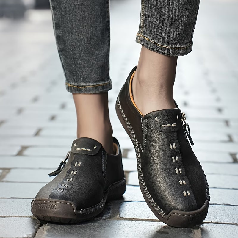 June Handmade Comfort Slip-On Shoes Khaki, photo studio