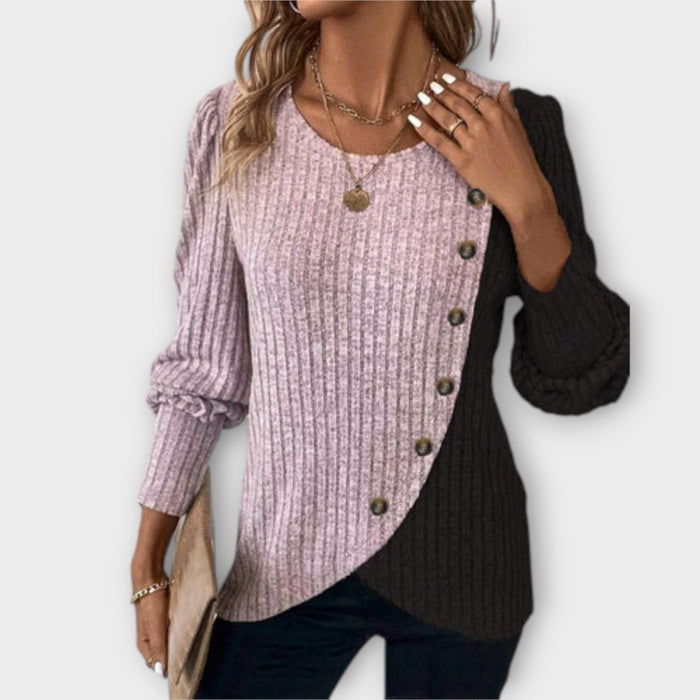 Two-Tone Button Jumper