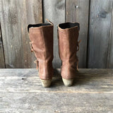 Giana | Mid-Calf Boots with a Fold-Over Cuff and Block Heel