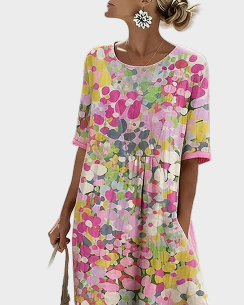 Elena | Light and Flowy Floral Midi Dress