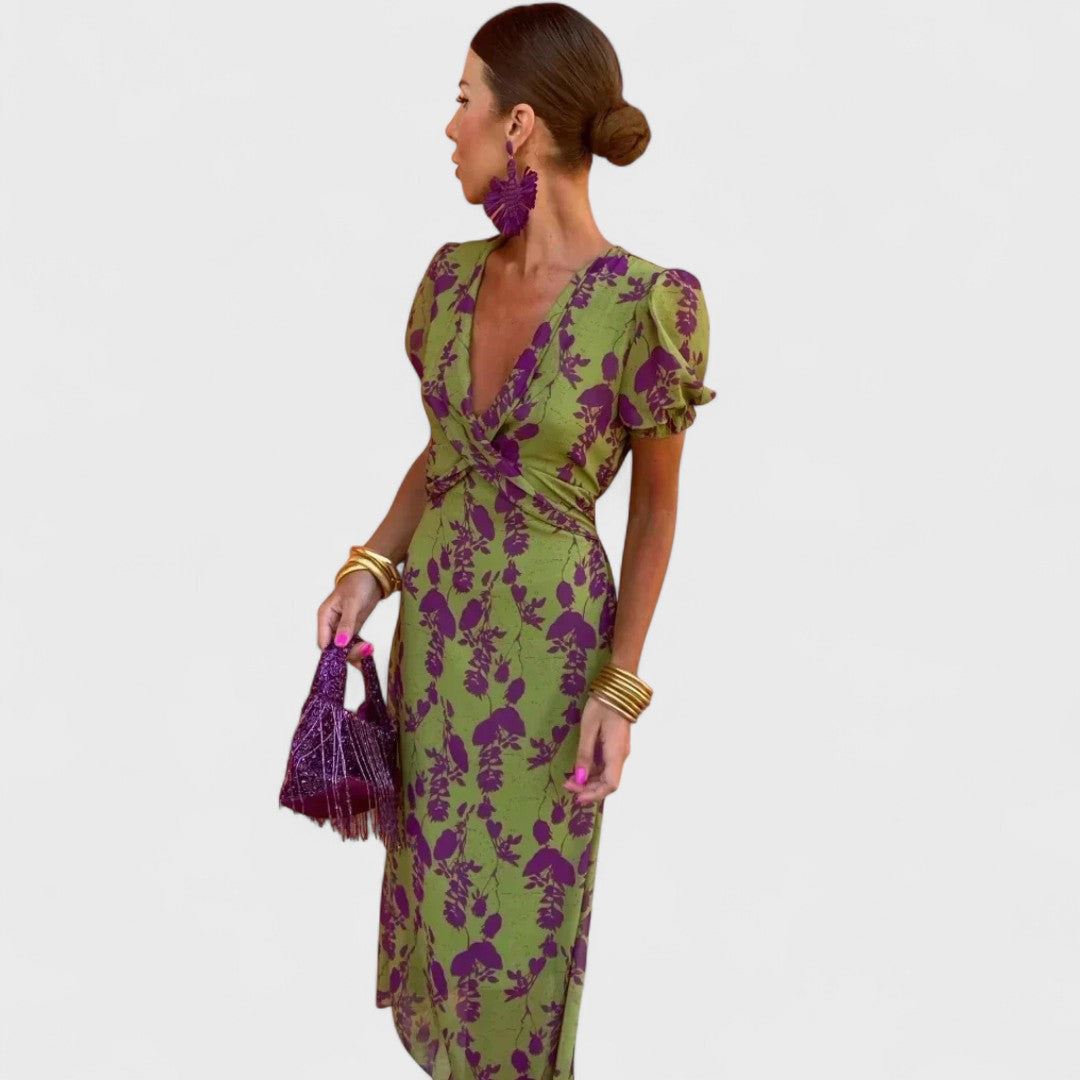 Verity | Floral Tie-Front Wrap Dress