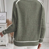 Contrast Stripe Turtleneck Jumper