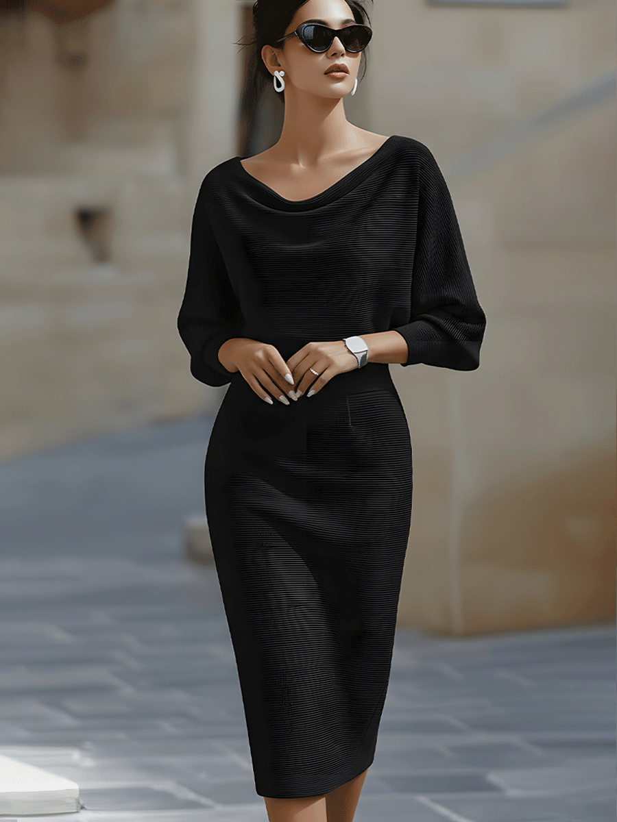 Marian | Cowl-Neck Cocktail Dress