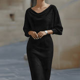 Marian | Cowl-Neck Cocktail Dress