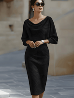Marian | Cowl-Neck Cocktail Dress