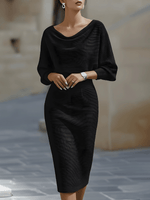 Marian | Cowl-Neck Cocktail Dress