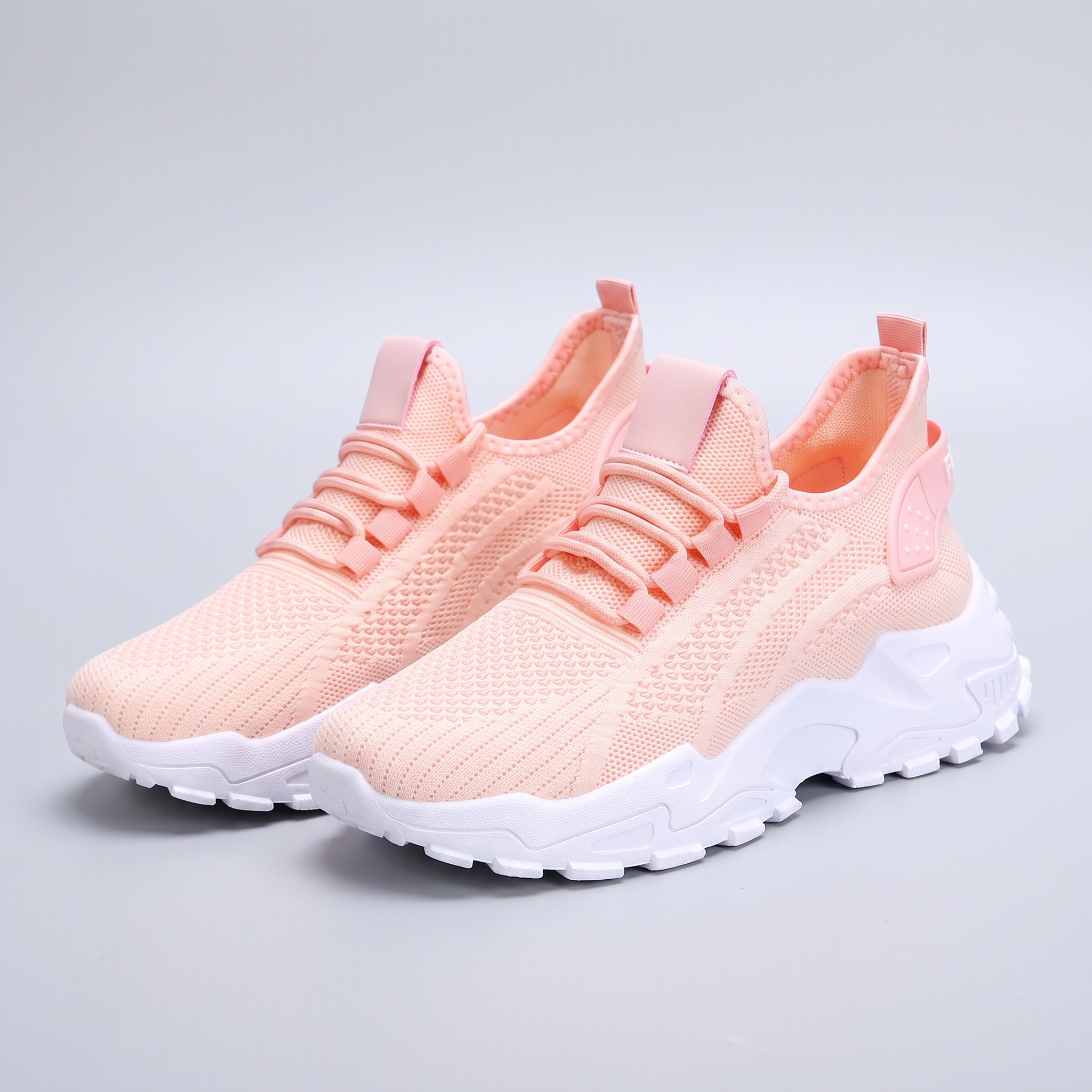 Elysia | Knit Trainers with a Chunky Sole Pink, photo studio