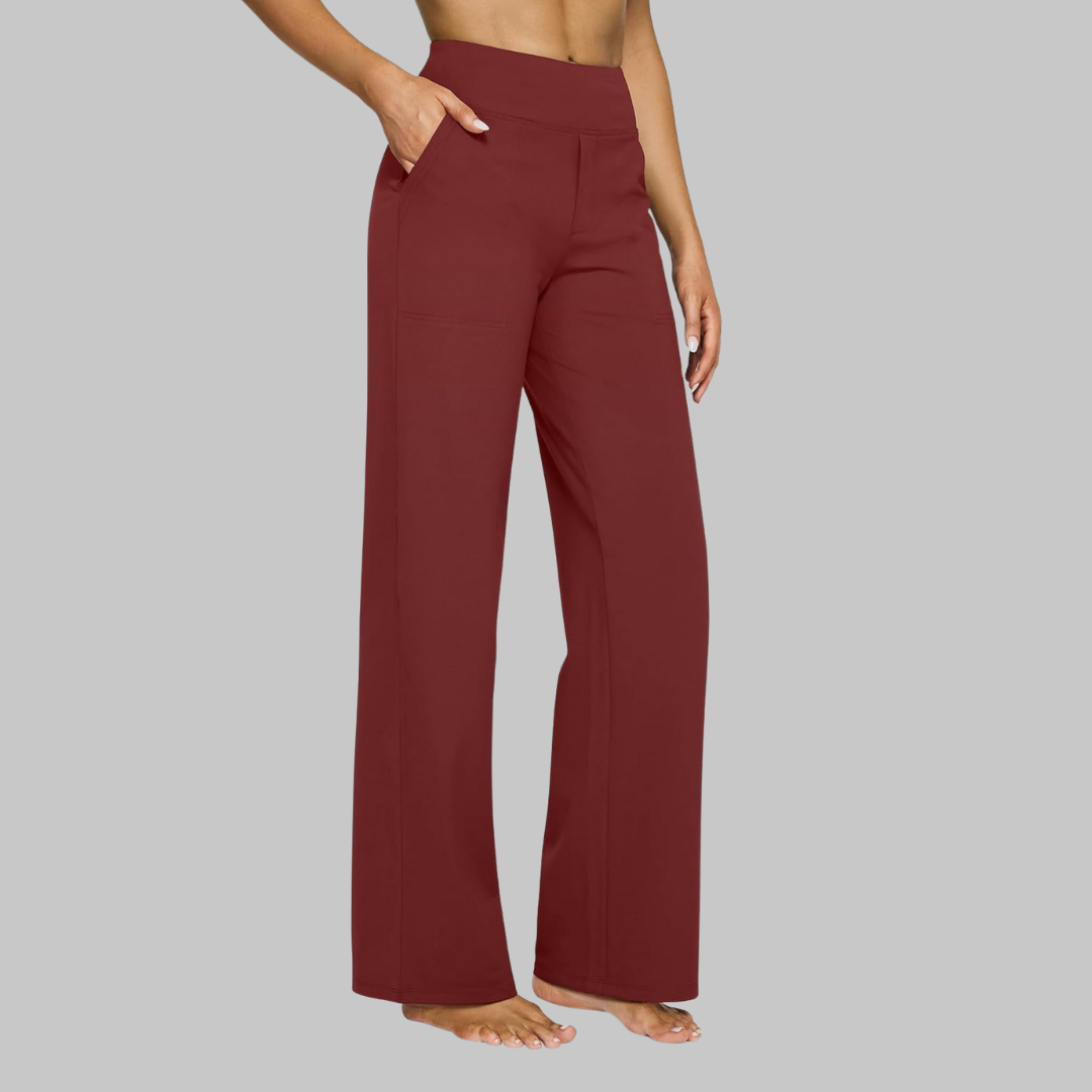Olivia - Stretch Pants Red, photo studio