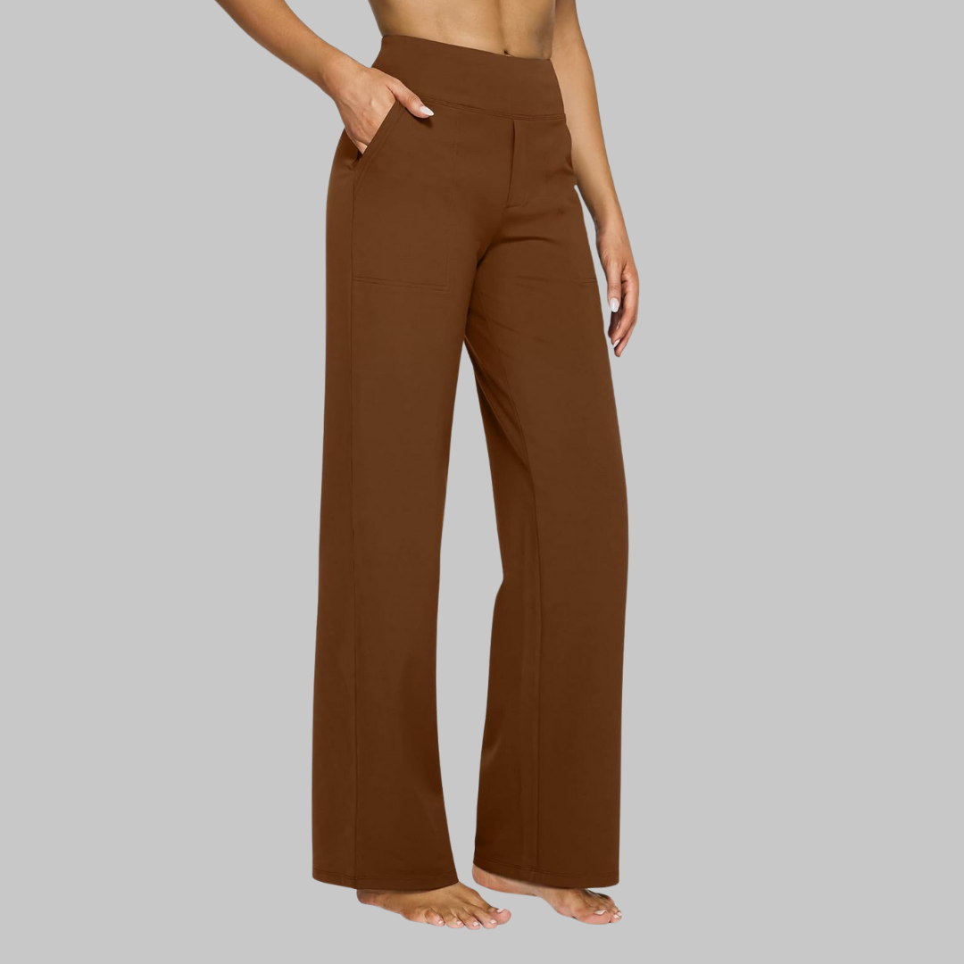 Olivia - Stretch Pants Dark Brown, photo studio
