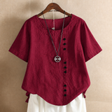 Ursula | Asymmetric Button Blouse