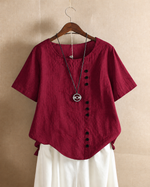 Ursula | Asymmetric Button Blouse