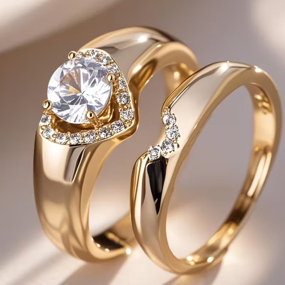 Dervla | Heart Halo Duo Ring