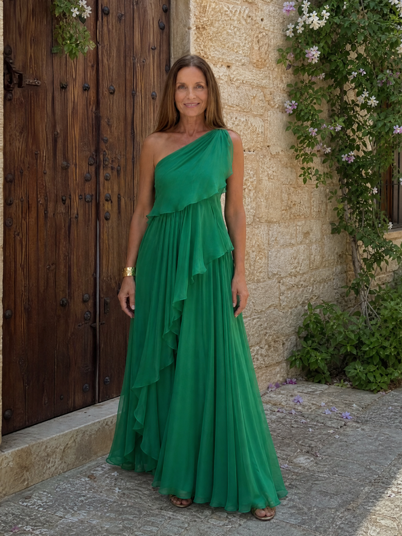 Talia | Maxi Dress with Cascading Ruffles