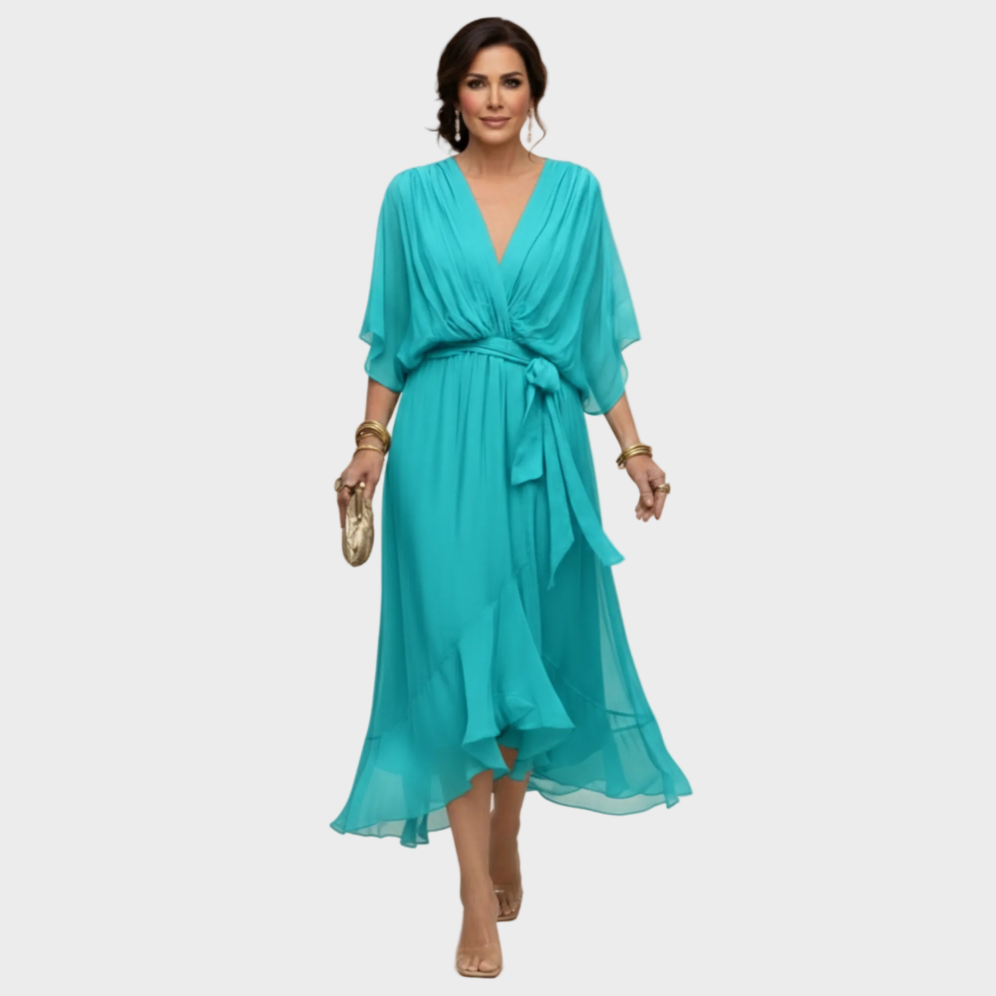 Monica | V-Neck Chiffon Dress