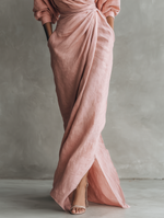Sophie | V-Neck Linen Maxi Dress