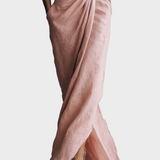 V-Neck Linen Maxi Dress