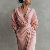 Sophie | V-Neck Linen Maxi Dress